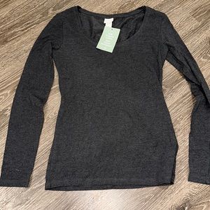 H&M Basics Scoop Neck Long Sleeve